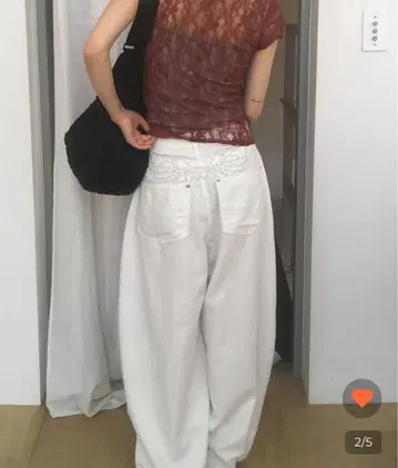 nugu wonderwonder 스티치 와이드 팬츠