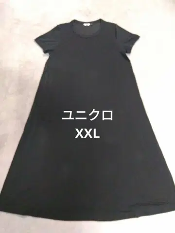 유니클로 반팔 원피스 XXL 진한 회색 새것과 같은 상태