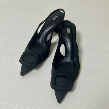 ZARA 비쥬 디테일 슬링백 슈즈 23cm