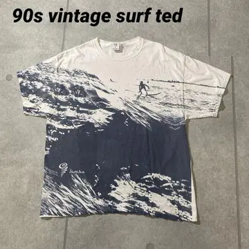 90년대 빈티지 jamba 전면 빅 프린트 SURF 서프 화이트 XL