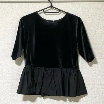 내추럴 뷰티 베이직 벨로아 도킹 페플럼 상의