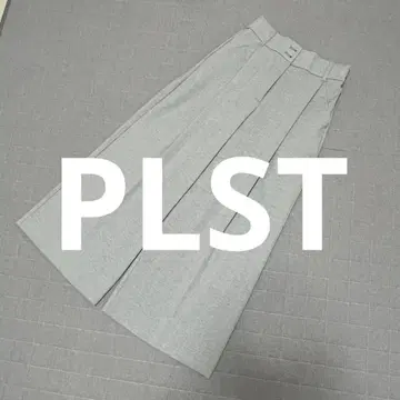 PLST 플라스테 리 블렌드 와이드 팬츠 크롭트 길이