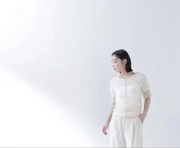 주름 장식 얇은 시폰 레이어드 티셔츠