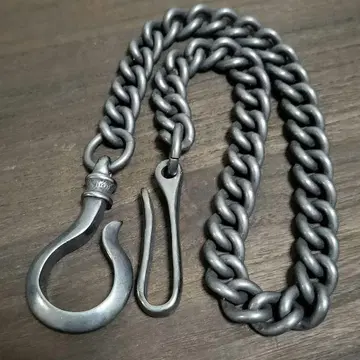 동합금 연마 12mm 원형 평평한 지갑 체인 빈티지 동합금 원형 후크