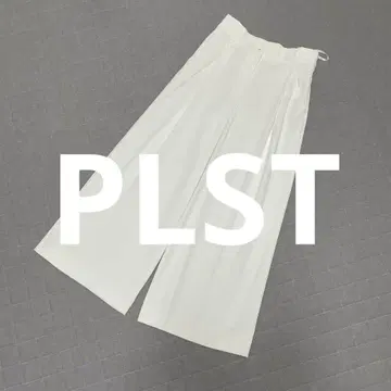 PLST 플라스테 리 블렌드 와이드 팬츠 M 사이즈 크롭트 길이
