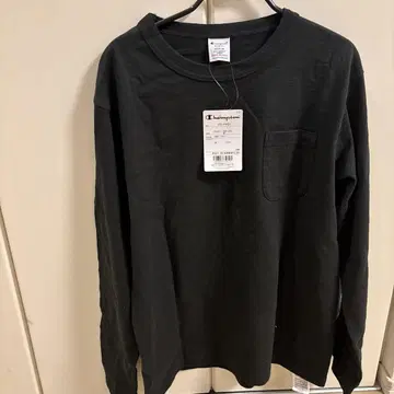 Champion T1011 블랙 M 긴팔 티셔츠