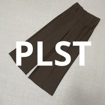 PLST 플라스테 린넨 블렌드 와이드 팬츠 L 사이즈 크롭 길이