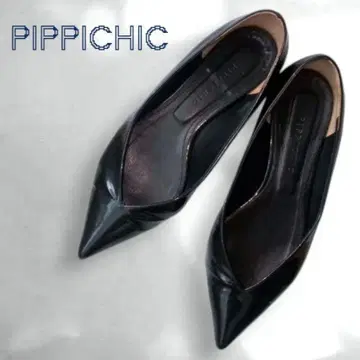 PIPPICHIC 블랙 포인트드 토 슈즈 36.5(23.5cm)
