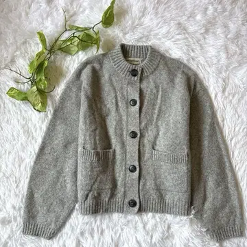 [INED] 여성용 가디건 (M) 알파카 그레이 플랑드르