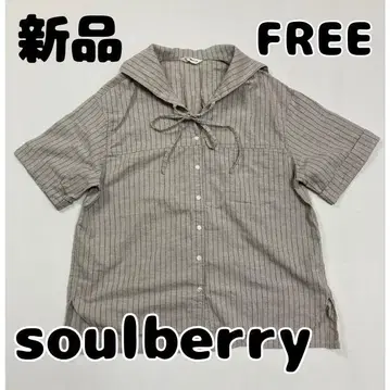 소울 베리 세일러 칼라 블라우스  FREE 사이즈
