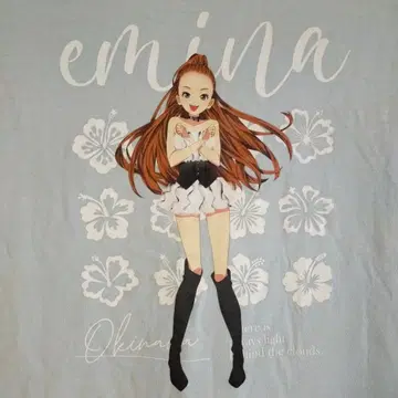 새상품급 아무로 나미에 에미나 티셔츠 스카이블루 L emina