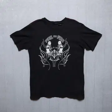 Harley-Davidson 2337 USA 제작 구제 티셔츠 M 블랙