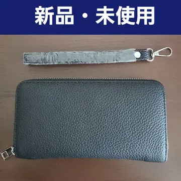 블랙 가죽 장지갑