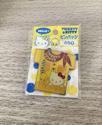 헬로키티 트위티 핀 배지 콜라보 레어