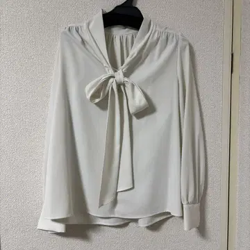 자연미 기본 리본 보타이 블라우스
