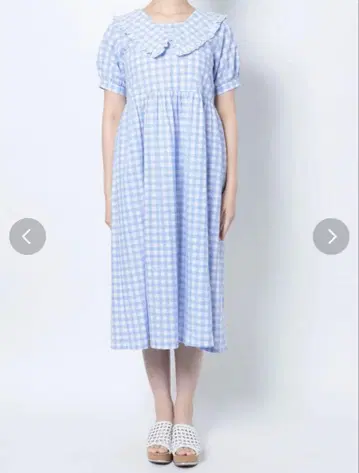 메리 제니 플라워 깅엄 원피스