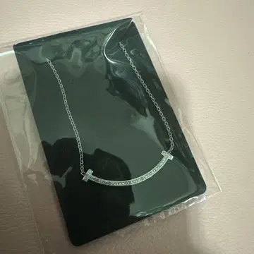 스마일 실버 목걸이 티파