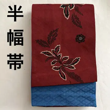 미품 리버시블 반폭 오비 후쿠로 오비 호소오비 코몬 유카타에도