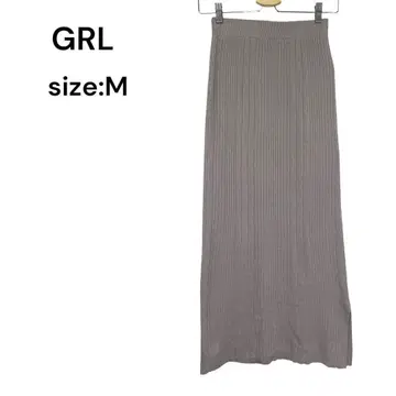 그레일 GRL 롱 스커트 니트 M 예쁜 슬릿