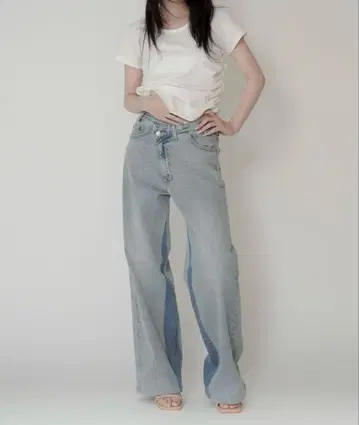 랩 허리 와이드 데님 [KINO THE KEI]