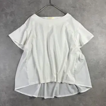 BEAMS HEART 빔즈 앞/뒤 이소재 풀오버 블라우스