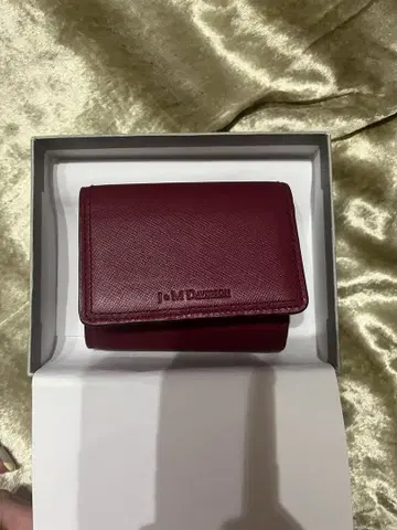 J&M DAVIDSON 버건디 3단 폴더형 지갑