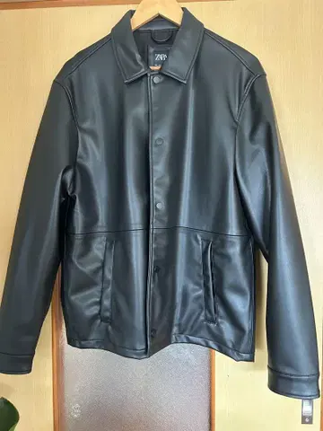 ZARA 블랙 가죽 자켓