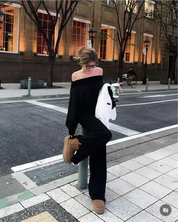 [ diante ] Front 파이핑 스웨트 팬츠