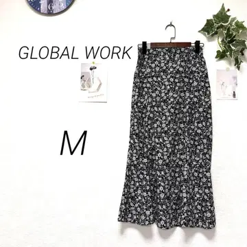 9812 GLOBAL WORK 글로벌 워크 꽃무늬 롱 스커트 M