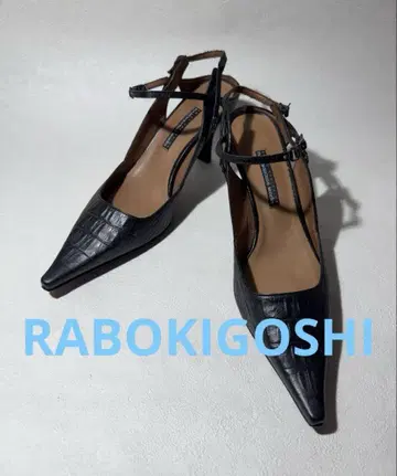 RABOKIGOSHI 백 스트랩 부착 펌프스 [미사용] 블랙