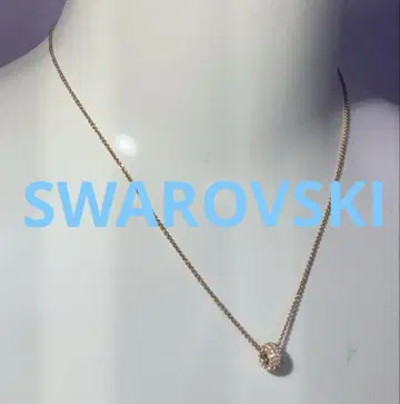 SWAROVSKI 목걸이 42cm 핑크 골드 색상 [새상품급]