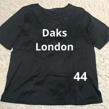 Daks London 블랙 자수 반팔 티셔츠 사이즈 44
