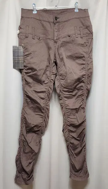 패션 워커 W 허리 셔링 팬츠 초콜릿 브라운 미사용품