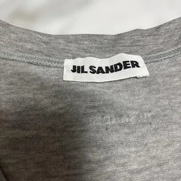 JIL SANDER 그레이 V넥 반팔 티셔츠