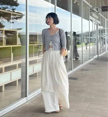 미사용 새상품! 웨더 턱 와이드 팬츠 BABYLONE 바빌론
