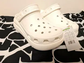 crocs 화이트 클로그 샌들 클래식 크러쉬