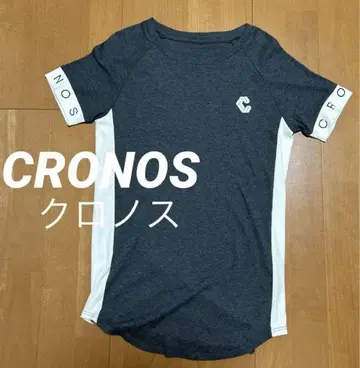 CRONOS 크로노스 소매 로고 티셔츠