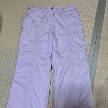 연핑크 방풍 카고 팬츠 여성용