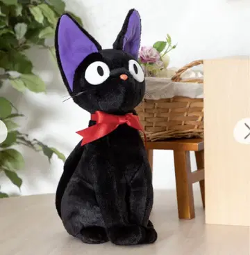 지지 고양이 봉제 인형 마녀 배달부 키키 선 애로우 검은 고양이 지지 L