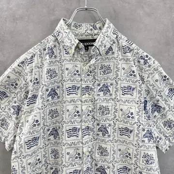REYN SPOONER 레인스푸너 아로하 셔츠 L 아이보리