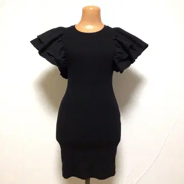 ZARA 자라 도킹 플레어 원피스 검정 M