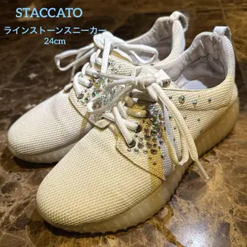 스태카토 STACCATO 라인스톤 스니커즈 화이트