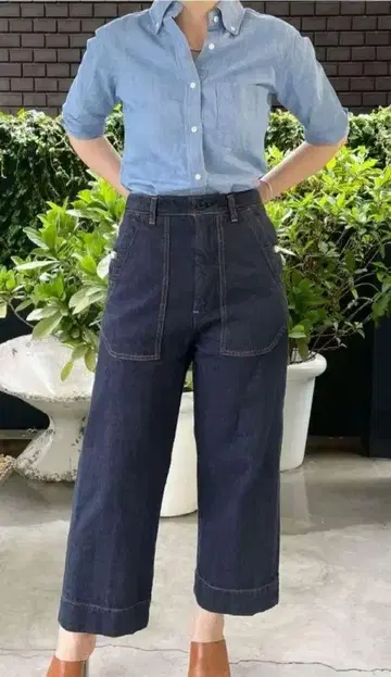 린넨 혼방 코튼 셔츠