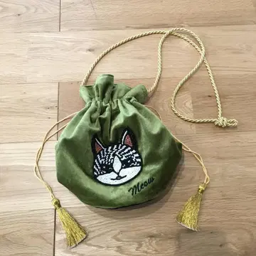 니코앤드 niko and 오리지널 자수 비즈 복조리 숄더백 고양이