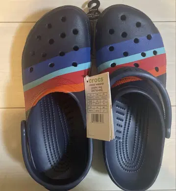 crocs 샌들 클래식 시즈널 그래피 짙은 파랑 jp28