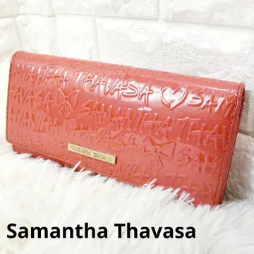 Samantha Thavasa 사만다 타바사 장지갑 핑크 에나멜 올 패턴