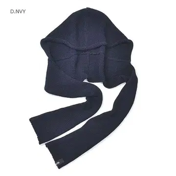 베리테크, 코튼 실크 헴 후드 스톨, 네이비!