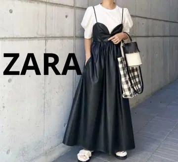 ZARA 자라 네오 페이크 레더 캐미 원피스