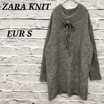 ZARA KNIT [ EUR S ] 오프숄더 레이스업 니트 원피스