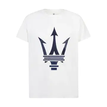Maserati 트라이덴트 로고 T셔츠 화이트